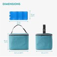thumbnail image 6 of Navaris Cooler Bag - Insulated Bag for Baby Bottles or Beverages - Includes Ice Pack for Cooling - Use as Baby Bottle Bag or Breastmilk Storage - Turquoise, 6 of 8