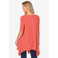 thumbnail image 2 of Roaman's Women's Plus Size Ultimate Square Neck Handkerchief Hem Tunic, 2 of 4