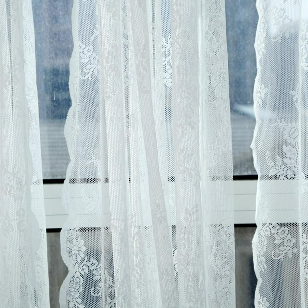 Sheer Curtains 70 inches Long Window Curtains 1 Panel Flower Pattern