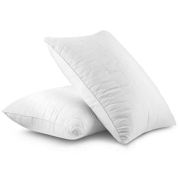 Bed Pillows for Sleeping Queen Size Set of 2 Cooling Pillows Hotel Quality with Premium Soft Down Alternative Fill for Back, Stomach or Side Sleepers