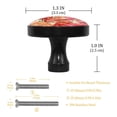 thumbnail image 3 of 4 Pcs Red Flowers Knobs for Kitchen Cabinet Cupboard Dresser Bookcase Drawer Pulls Handles Round Home Decor, 3 of 5