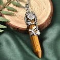 thumbnail image 6 of Shop LC Real Natural Tigers Eye Necklace for Women 24" with Lobster Clasp - Healing Crystal Necklaces for Women with Flower Wrapped Tiger Eye Pendant Necklace Tiger Jewelry Birthday Mothers Day, 6 of 6