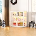 thumbnail image 7 of White 3-Tier Glass Display Cabinet with Glass Door, LED Lights, and 2 Adjustable Shelves, Curio Cabinet for Collectibles, 7 of 7