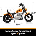 thumbnail image 7 of NEWWARE 36V Electric Dirt Bike, 350W Kids Ride on Dirt Bike with Twist Grip Throttle, Hand-Operated Dual Brakes, Key Start, Battery Display, Max Speed 15.5mph, Electric Motorcycle for Age 8+, Orange, 7 of 7