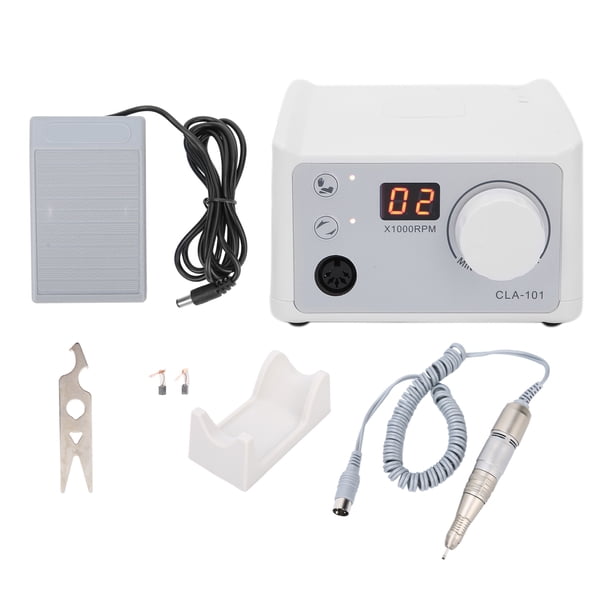 Taladro Eléctrico Para Uñas, Pulidor De Uñas De Alta Precisión Con Pedal Para El Hogar, Salón, Manicura, Pedicura, Material ABS, 35000RPM