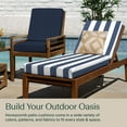 thumbnail image 3 of Honeycomb Cabana Stripe Blue and White Chaise Lounge Cushion, 3 of 8