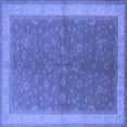 thumbnail image 1 of Ahgly Company Machine Washable Indoor Square Oriental Blue Industrial Area Rugs, 8' Square, 1 of 4