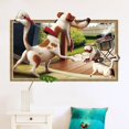 thumbnail image 2 of Película adhesiva decorativa de la etiqueta engomada de la pared de los perros del efecto 3D, pared D, 2 of 4