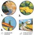 thumbnail image 3 of Designart "The Yellow House in Arles A Van Gogh Tribute III" Vangogh Metal Art Living Room, 3 of 5