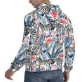thumbnail image 6 of Wukai Flamingo And Zebra Print Men Hoodies Fleece Sweatshirts Long Sleeve Sweaters Pullover Fall Outfits Winter Clothes-X-Large, 6 of 7