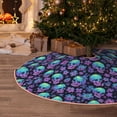thumbnail image 6 of Daiia Skull daisy Gradient Drawing Merry Christmas Tree Skirt , Xmas Large Lace-up Tree Skirt, Santa Snowflakes Rustic Home Decorations New Year Party Farmhouse Decor-36", 6 of 7