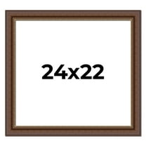 24x22 Copper and Brown Real Wood Picture Frame Width 2 inches | Interior Frame Depth 0.5 inches |
