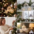 thumbnail image 4 of YuanGuangQ Christmas Acrylic Snowflake Ornament, Transparent Crystal Sequins Hanging Decoration, Holiday Party Home Window Decor for Christmas Tree Indoor Shelf, 4 of 7