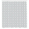 thumbnail image 3 of Geometric Shower Curtain, Illustration of Rhythmic Rounds with Sharp Sides Diamond Shapes, Fabric Bathroom Set with Hooks, 69W X 84L Inches Extra Long, Pale Eggplant White Green, by Ambesonne, 3 of 3