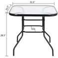 thumbnail image 2 of Outdoor Dining Table, Square Toughened Glass Table, Glass Patio Table, Indoor & Outdoor Table for Balcony Yard Garden, 2 of 5