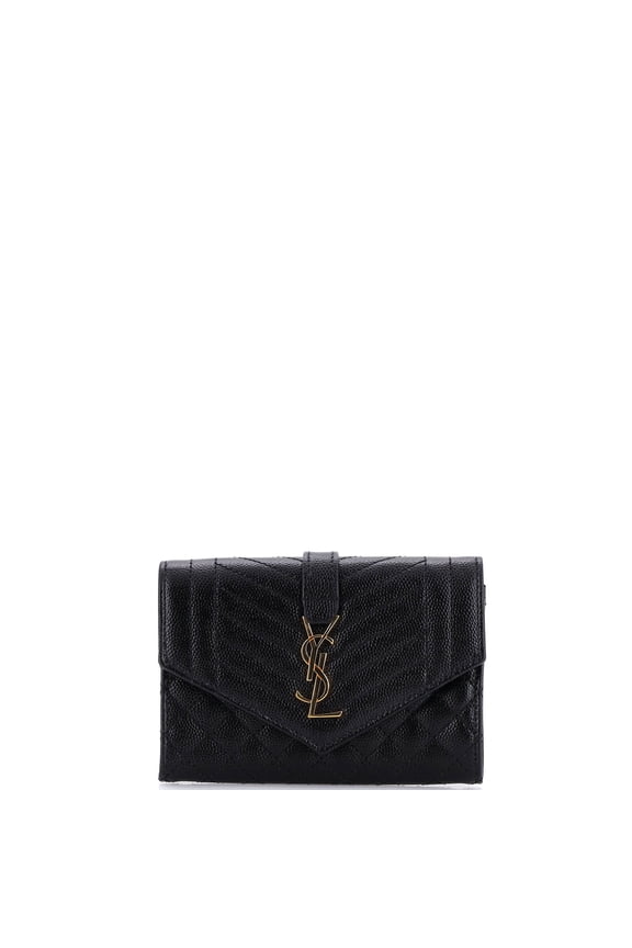 Pre-Owned Classic Monogram Flap Wallet Mixed Matelasse Leather Small By Rebag
