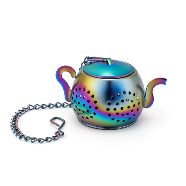Cadena de té de acero inoxidable Cadena de cadena Tetera Forma portátil Lavable Removable Infusor Sopa Filtro Accesorios DIYOO HA059338-01
