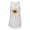 thumbnail image 2 of You Are My Sunshine Skull And Sunflower Inspirational/Christian Ladies Racerback Tank Top, White, Large, 2 of 3