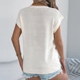 thumbnail image 5 of Roncen Women's Cap Sleeve Sweater Vest Crew Neck Sleeveless Casual Knit Tops 2026 Summer Clothes, 5 of 8