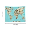 thumbnail image 6 of Kdxio World Travel Line Icons Map Wall Hanging Tapestries Banner For Bedroom College Dorm Home Living Room Party Decor 29X37 In, 6 of 8