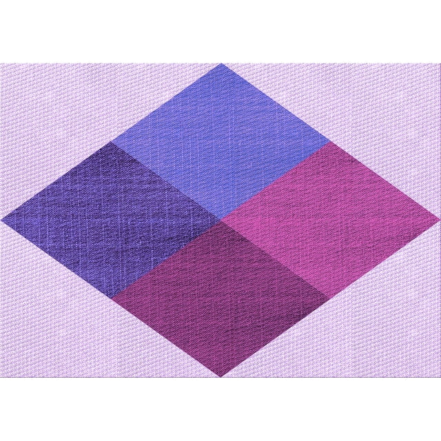 Ahgly Company Machine Washable Indoor Rectangle Transitional Blossom Pink Area Rugs, 7' x 10'