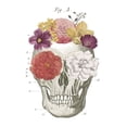 thumbnail image 2 of Gango Home Decor Contemporary Floral Skull I & II by Wild Apple Portfolio (Ready to Hang); Two 12x12in Brown Framed Prints, 2 of 5