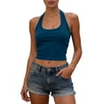 thumbnail image 1 of Women's Tanks & Sleeveless Slim Fit Top with Built In Bra Support for Everyday Casual Wear Spring Summer Backless Design and Versatile Styling, 1 of 5