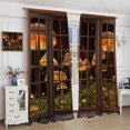 thumbnail image 4 of Mushroom Curtains,Magic Forest Mushroom Fantasy Design Pattern Window Curtains,Landscape Forest Rod Pocket Blackout Drapes for Bedroom Living Room 2 Panel 84x84in, 4 of 6