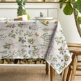 thumbnail image 4 of Spring Tablecloth 70×70 Inch Round, Watercolor Wildflowers Floral Herbs Washable Table Cover for Party Picnic Dinner Decor, 4 of 6