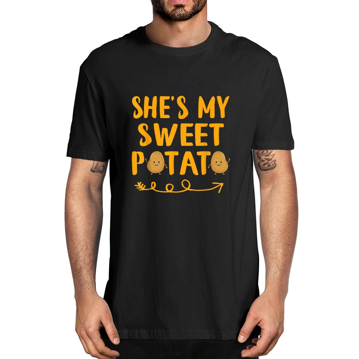 T-Shirt Matching Couple Yes I Yam Funny 