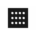 thumbnail image 2 of Elite Core EC-PNL-8-12D 8-inch Square Flat Metal Wall Panel with 12 D-Series Punch-Outs, 2 of 3