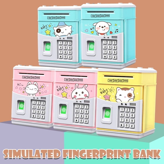 Nsxcdh Safe Plastic Toys for Toddlers Electronic Password Bank Cash Coin Jar Electronic Money Bank Birthday Big