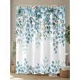 thumbnail image 4 of Blue Eucalyptus Leaf Shower Curtain, Botanical Winter Floral Bathroom Decor Curtains Set with Hooks, White Waterproof Fabric Home Accessories， Stall 36 X 72 Inch, 4 of 6