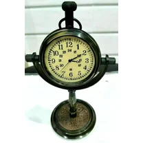 Nautical Vintage Collectible Maritime Antique Brass Desk Clock Table Watch