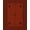 Red, Pattern 3, variant on Design&I 8'x10' Washable Area Rug Rich Terracotta Geometric Elegance Intricate Symbols and Borders Design for Dining Room, Large Office, Lounge, Snag-Free