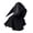 Black, variant on Halloween Grim Cowl Cloak Trendy Medieval Renaissance Shawl Pullover Capes Pointed Hooded Poncho for Men Women