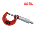 thumbnail image 2 of 0-25mm-50mm-75mm-100mm Outside Micrometer Set with Standards Ratchet Stop 0-100mm Range 0.01mm Graduation (4 Piece Set), 2 of 6