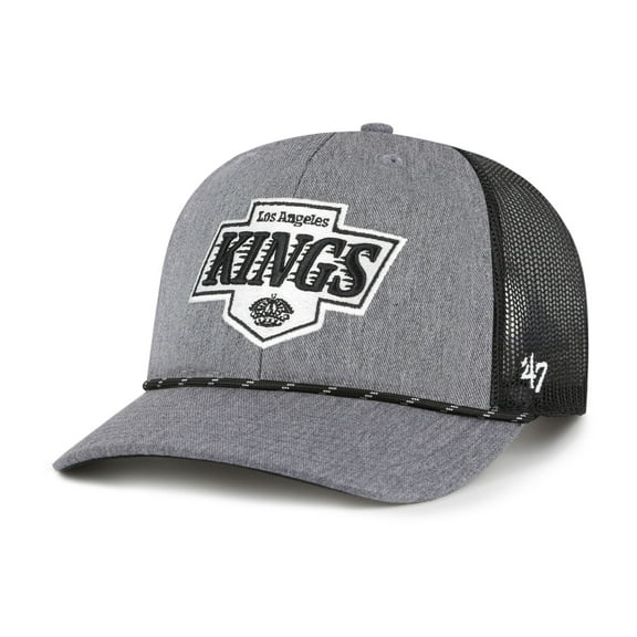 Men's '47  Gray Los Angeles Kings Carbon Rope Trucker Adjustable Hat
