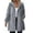Grey, variant on Zeagoo Women's Rain Jacket Plus Size Long Raincoat Lightweight Hooded Windbreaker Waterproof Jackets with Pockets