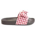 thumbnail image 2 of Soho Shoes Women's Casual Flat Slip On Plaid Bow Sandal, 2 of 3