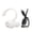 White, variant on Riousery Noise Cancelling Bluetooth Headset V5.2 Wireless Earpiece with Mic, Long Standby Ultralight In-Ear Hands-Free Earphone for Truckers Office, Black (2.75 inches / 7 cm)