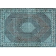 thumbnail image 1 of Ahgly Company Indoor Rectangle Persian Light Blue Traditional Area Rugs, 7' x 10', 1 of 4