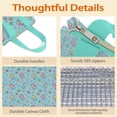 thumbnail image 4 of Mermaid Sea Creature Pattern Insulated Lunch Bag for Women & Adults,Large Portable Soft Cooler Lunch Bag,Thermal Food Storage Tote with Pearl Cotton,8.66L,8.75x5.75x9.5 Inch, 4 of 6