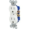 Jasco Grounding Duplex Receptacle, White, 15A, 07179