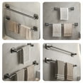 thumbnail image 4 of Cupboard Towel Bar Kitchen Holder Set of 4 Wall Nail-free Single Pole Hanging Rack Storage Box Cabinets for Mount Bathroom Heavy Duty, 4 of 6