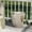 Grey, variant on Outdoor Side Table Concrete Side Table, 17" H Small Outdoor Side Table End Table for  w Hemp Rope, Ceramic Round CoffeeTable Accent Table Garden Outdoor Plant Stands