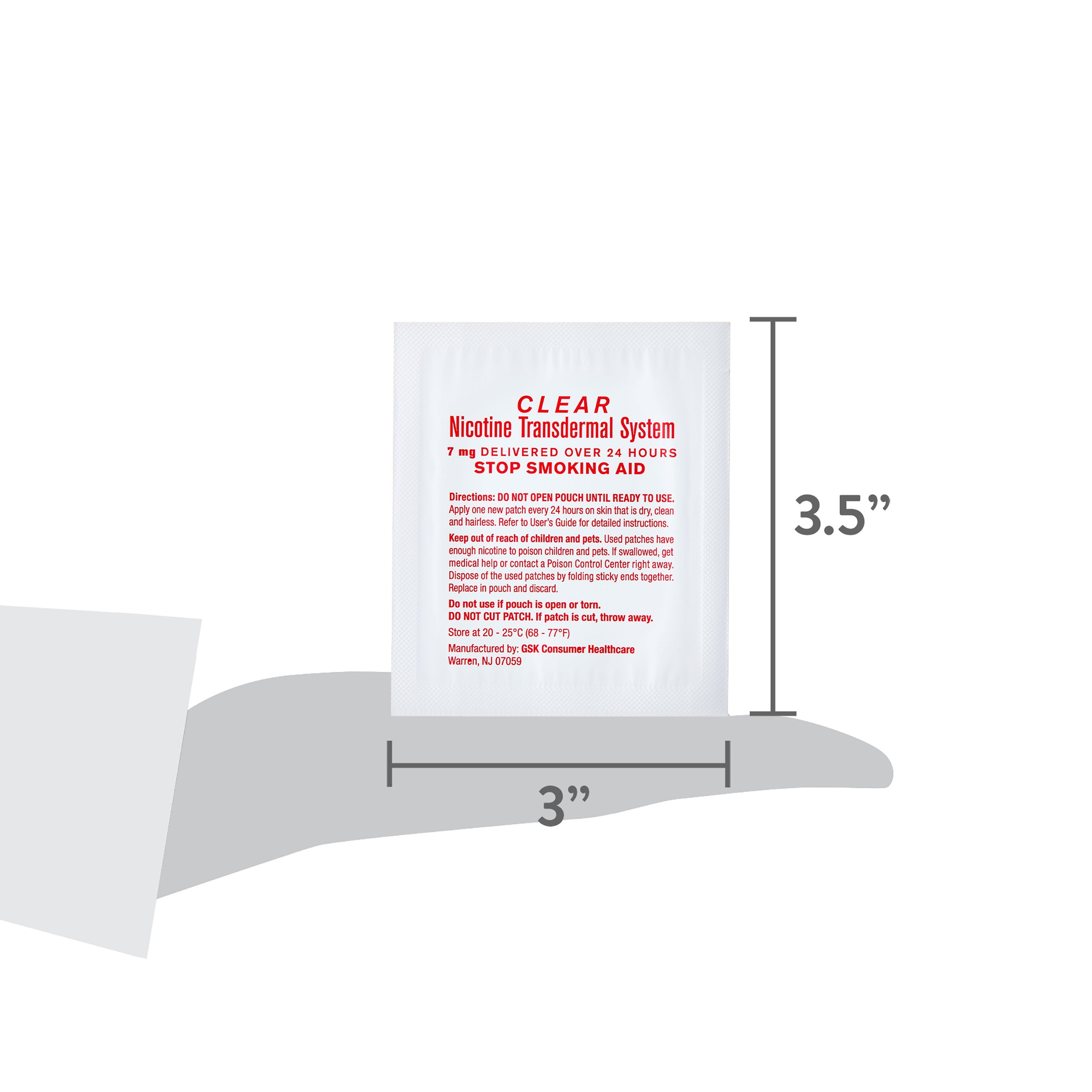 Equate Nicotine Transdermal System Step 3 Clear Patches, 7 mg, 14 Count, Compare to Nicoderm® CQ® Active Ingredient
