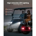 thumbnail image 2 of KFFKFF Golf Cart Light Kit, 12V LED Headlight and Tail Light Set with Wiring Harness, Turn Signals, Hazard Lights, Horn, Brake Pad, Zip Ties, ABS Housing, Compatible with EZGO TXT 1996-2013, 2 of 9