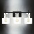 thumbnail image 4 of Luxury Modern Bath Light, Large Size: 10.25''H x 23.50''W, with Mid Century Modern Style Elements, Matte Black Finish, UQL4971 from the Fordville Collection by Urban Ambiance, 4 of 5