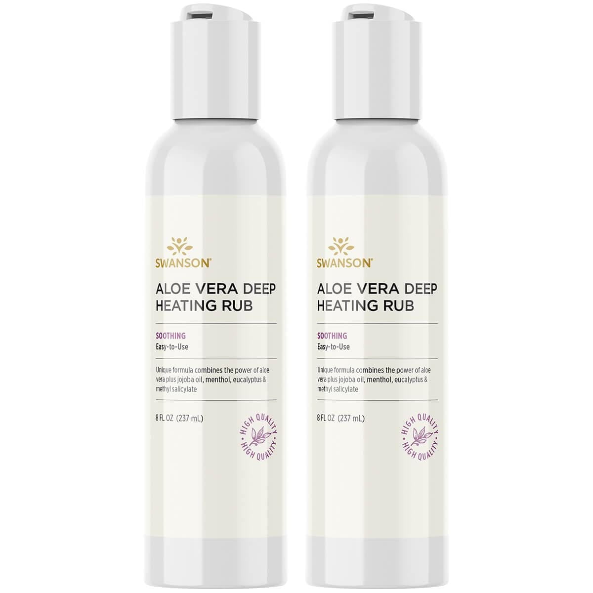 Swanson Aloe Vera Deep Heating Rub 8 fl oz Gel 2 Pack
